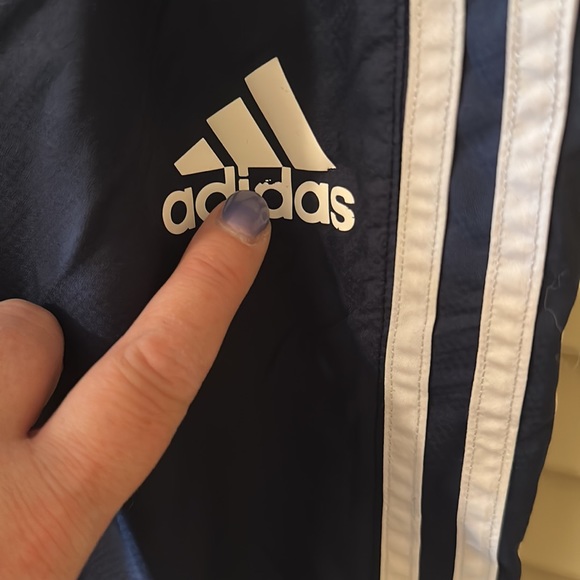 Men’s 2XL Navy with white stripes adidas running pants - Picture 3 of 14